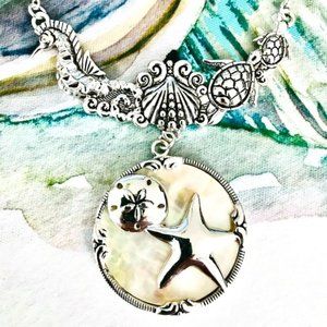 TROPICAL SHELL NECKLACE SET W/ EARRINGS